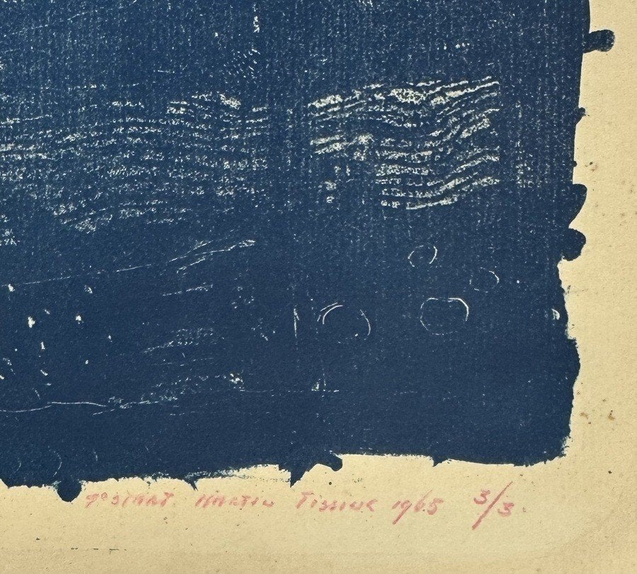 1014. Litho, Martin Tissing – "Vrucht v/d Zee", 1965, Antiek en Kunst, Ophalen of Verzenden, Lithografie
