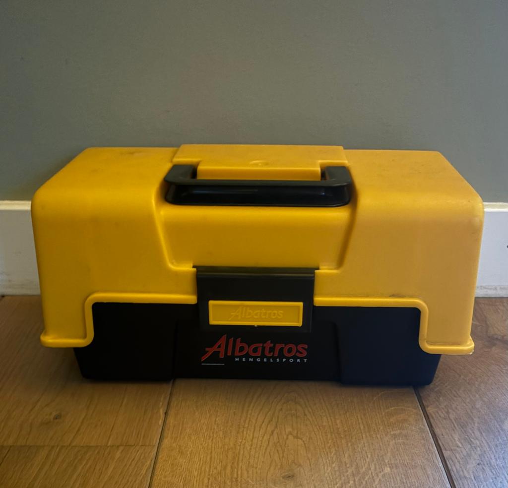 Albatros Viskoffer - Met 2 Laden - 31 x 16 x 15 cm - Geel, Ophalen of Verzenden, Zo goed als nieuw, Koffer of Tas