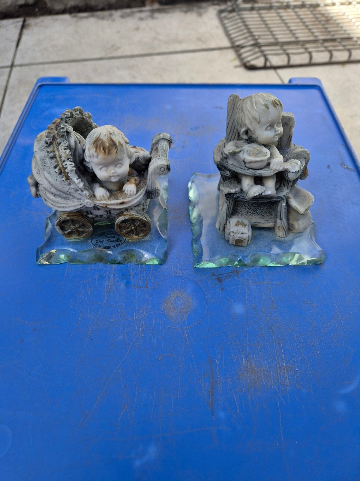 2 Arte Murano Linea Del Vecchio baby beeldjes, Verzamelen, Ophalen