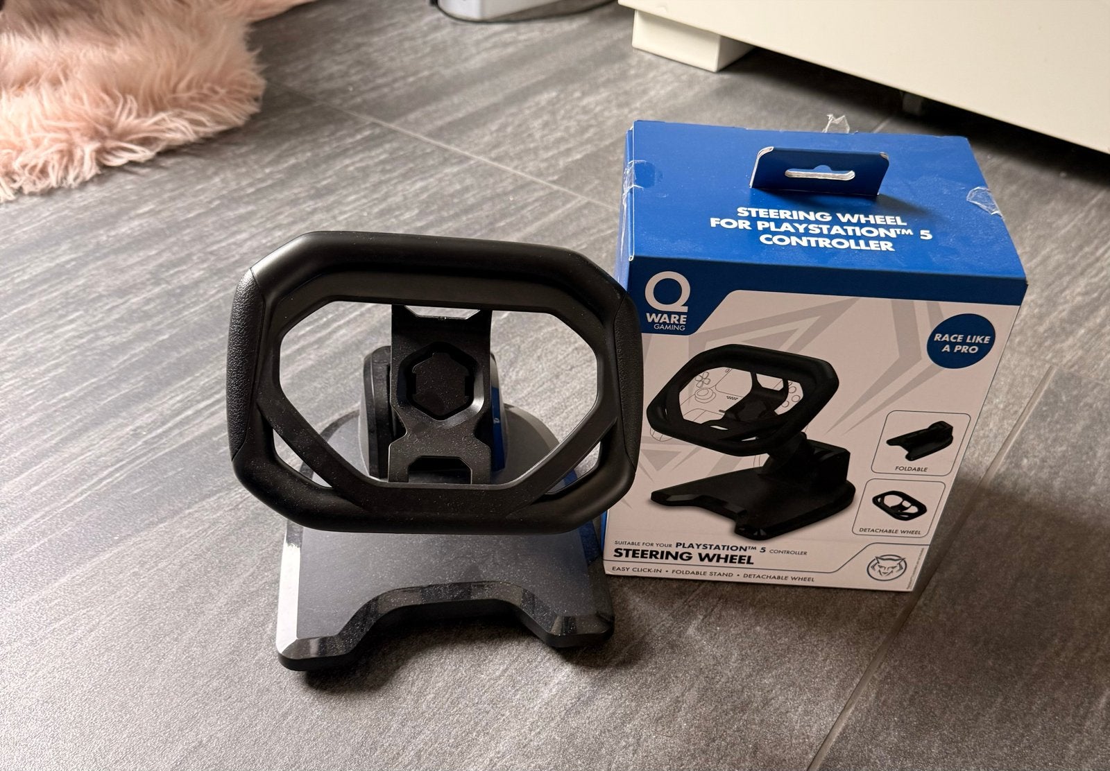 Qware Gaming Stuurwiel voor PlayStation 5 Controller, Ophalen, Zo goed als nieuw, Stuur of Pedalen, PlayStation 5
