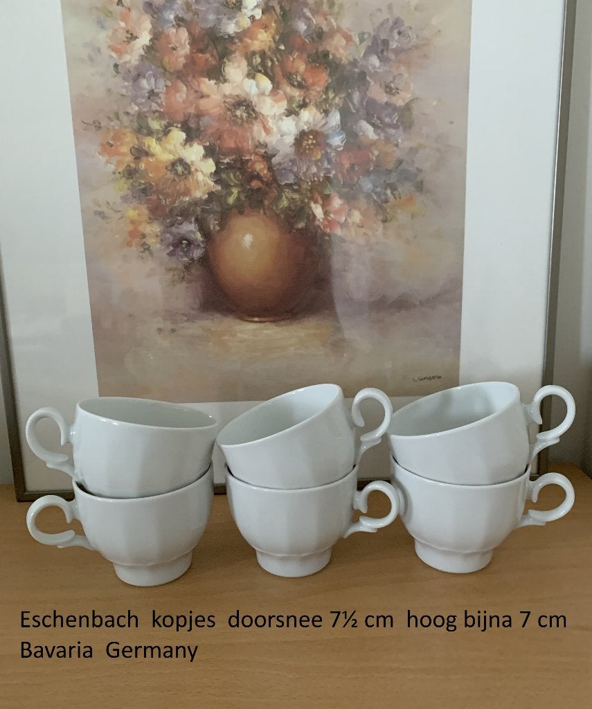 koffiekopjes theekopjes, Eschenbach mokjes, geen schoteltjes, Ophalen of Verzenden, Zo goed als nieuw, Overige stijlen, Kop(pen) en/of Schotel(s)