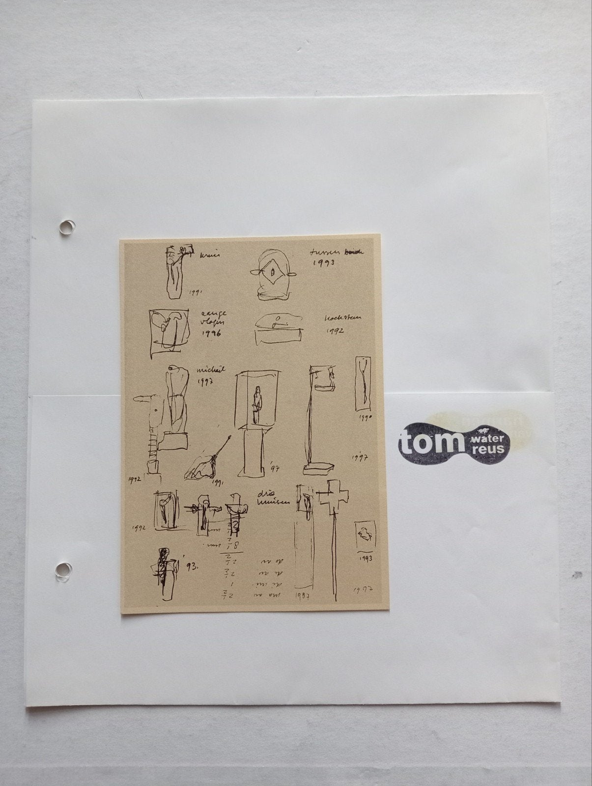 Tom Waterreus print studies 1998, Ophalen of Verzenden