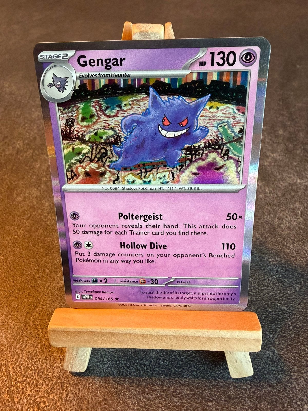 Gengar Holo 94 Pokémon Mew 151, Ophalen of Verzenden, Zo goed als nieuw