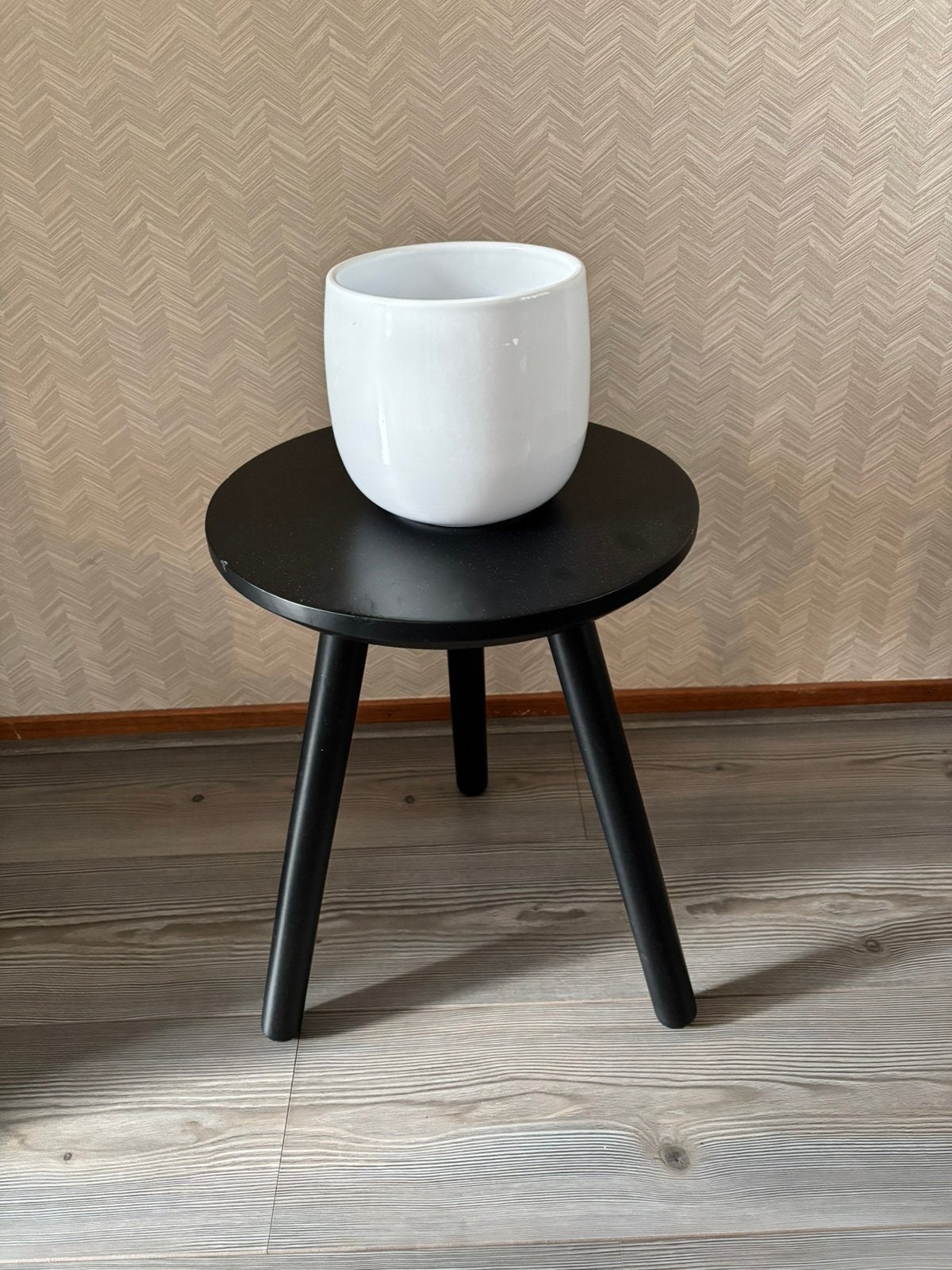Bloempot wit (RUILEN) 15x17, Ophalen, Rond, Binnen, Zo goed als nieuw