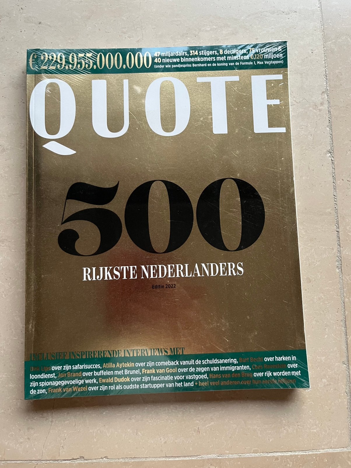 Quote 500 editie 2022 NIEUW & geseald rijkste Nederlanders, Ophalen of Verzenden, Nieuw, Overige typen