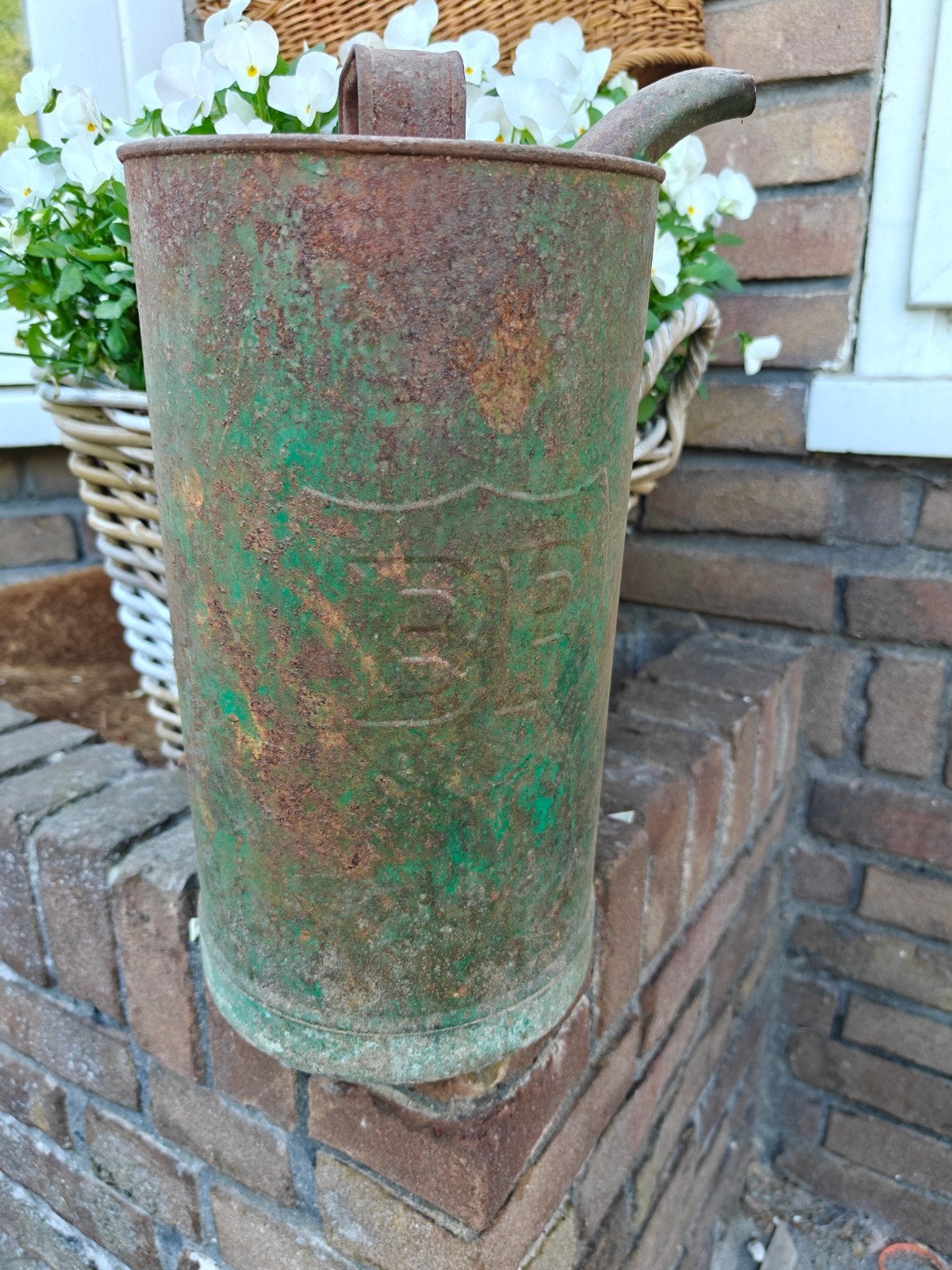 BP Petroleum blik roestig oud vintage, Verzamelen, Ophalen, Gebruikt