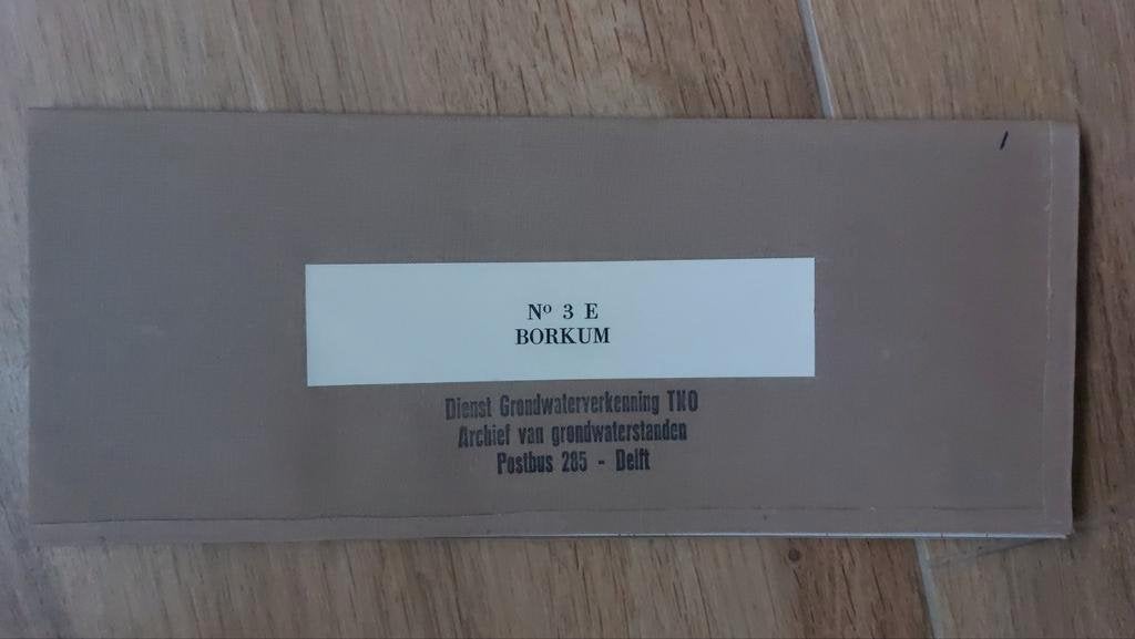 3E / Borkum Randzel Ouder Wester Eems Stafkaart uit 1961, Ophalen of Verzenden, 1800 tot 2000, Landkaart, Zo goed als nieuw