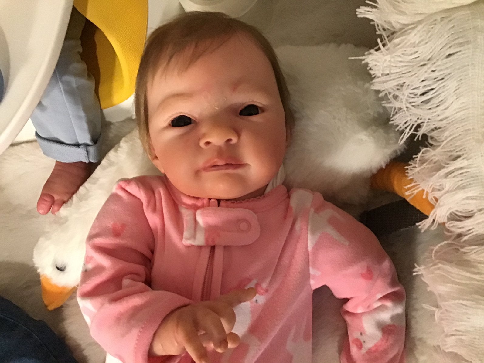 Reborn Meki van Adrie Stoete te koop, Ophalen of Verzenden, Zo goed als nieuw, Babypop, Levensecht of Reborn