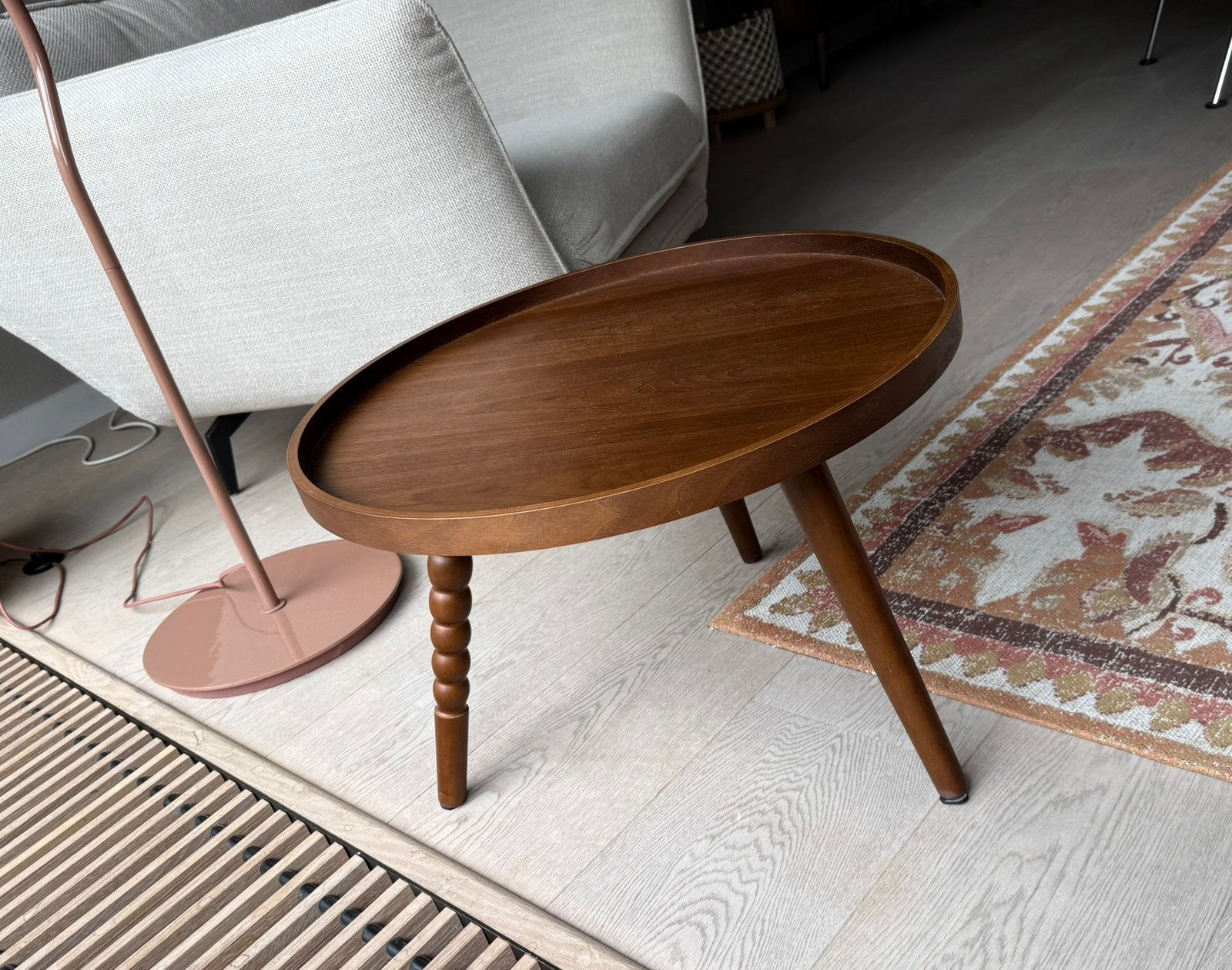 bijzettafel dutchbone Arabica kleur notenhout, Ophalen, Minder dan 45 cm, Rond, 55 tot 75 cm