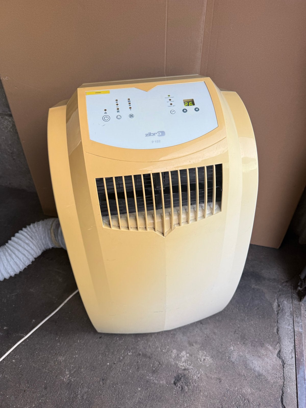 Mobiele airco Zibro 8000 BTU met afvoerslang - IJskoud!, Ophalen, Gebruikt, Minder dan 60 m³, 3 snelheden of meer