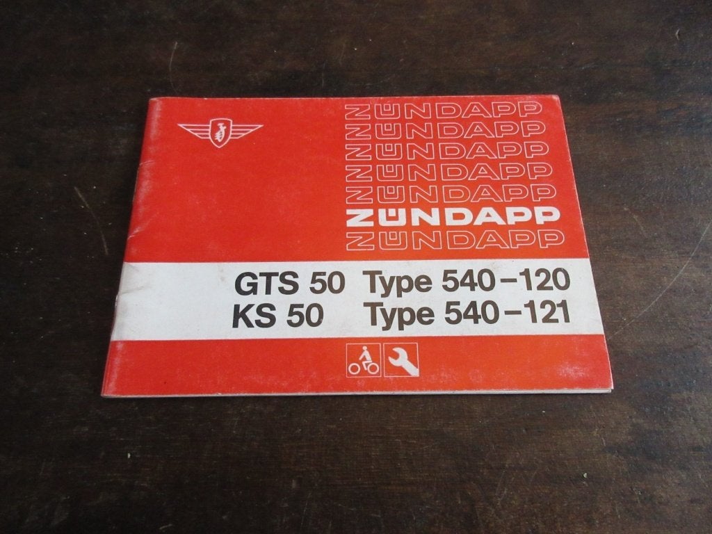 Zundapp GTS50 KS50 GTS KS 50 handleiding instructieboekje, Ophalen of Verzenden, Gebruikt
