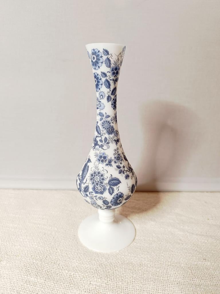 VAB Boussu Vaasje met Vogel & Bloem Motief 25cm, Ophalen of Verzenden