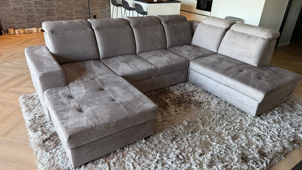 Luxe U-bank Seats and Sofas | slaapfunctie + opbergruimte, Ophalen, Gebruikt, Hoekbank, 300 cm of meer