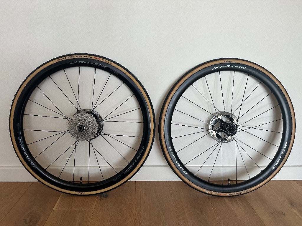 Prachtige carbon wielset Shimano Dura Ace C36 (WH-9270), Zo goed als nieuw, Shimano, Racefiets, Carbon
