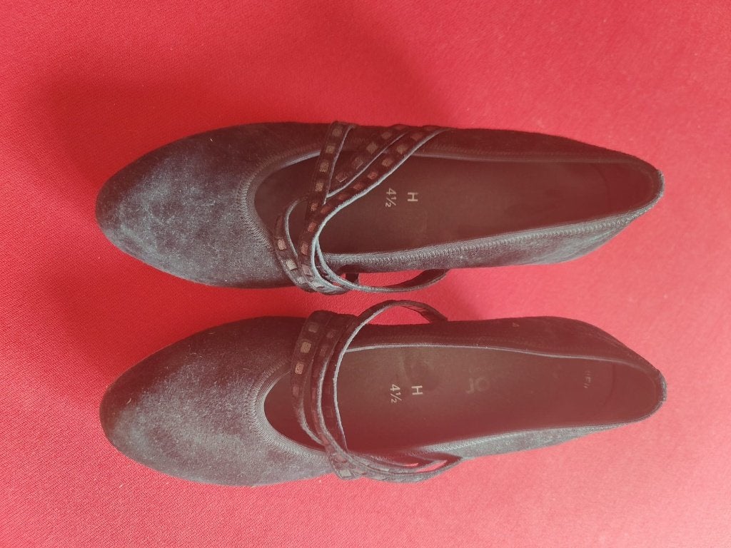 Gabor Zwarte bandschoenen - Maat 4 1/2, Gabor, Ophalen of Verzenden, Zo goed als nieuw, Zwart
