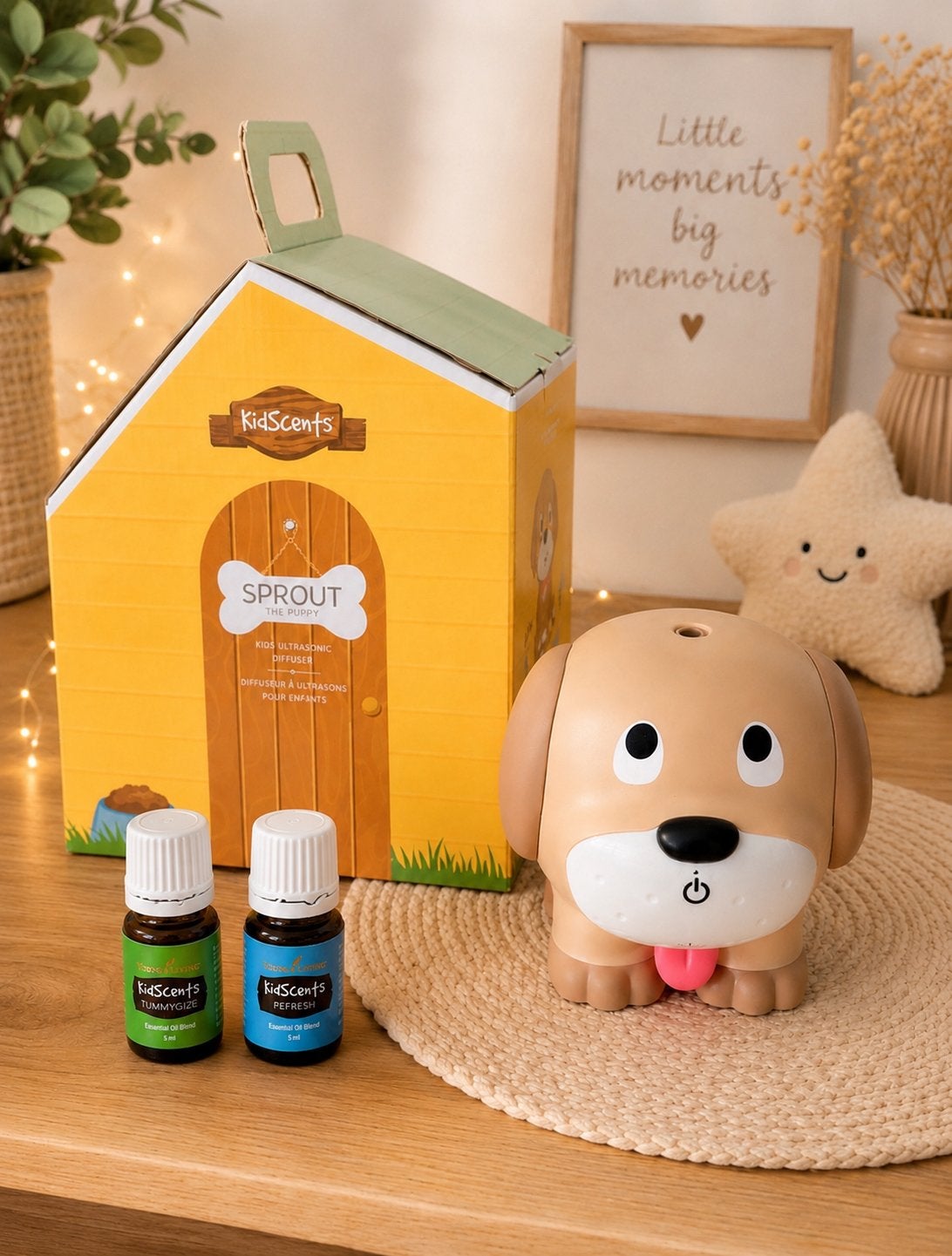 Sprout the puppy diffuser Young Living + oliën kids scents, Ophalen of Verzenden, Nieuw
