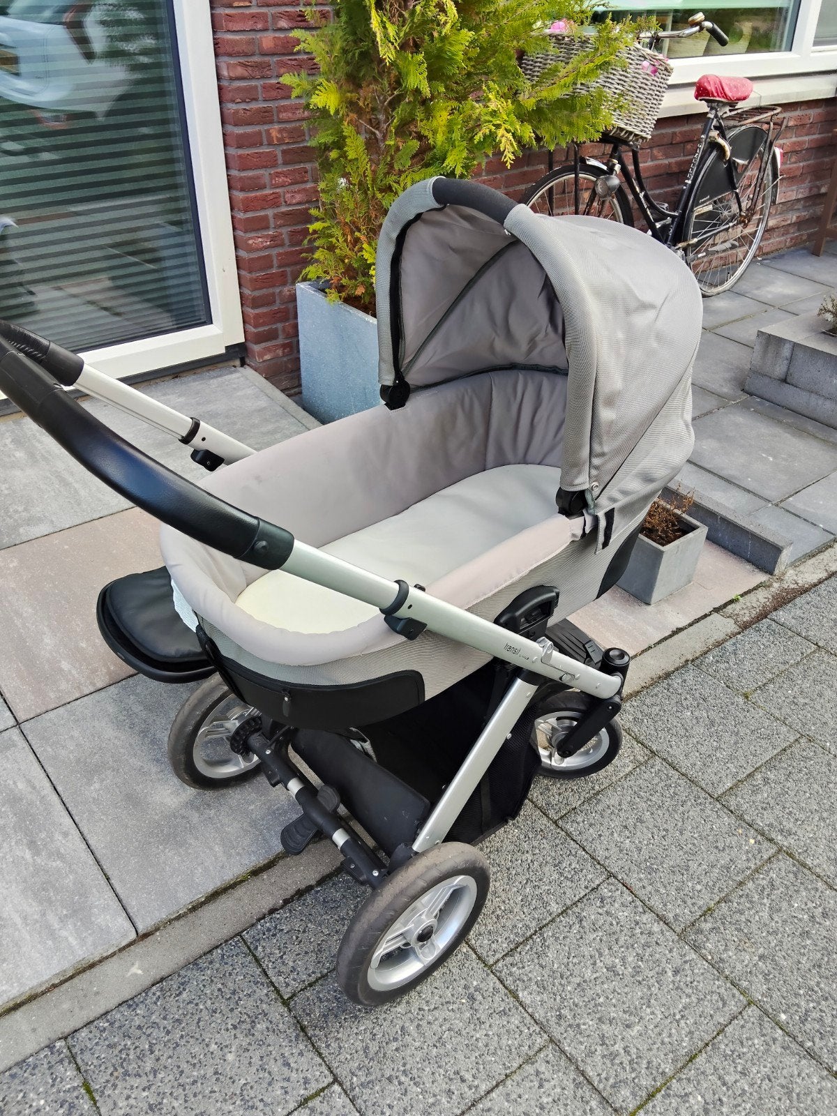 Mutsy Transit kinderwagen/buggy met voetenzak, Ophalen, Gebruikt, Verstelbare duwstang, Combiwagen