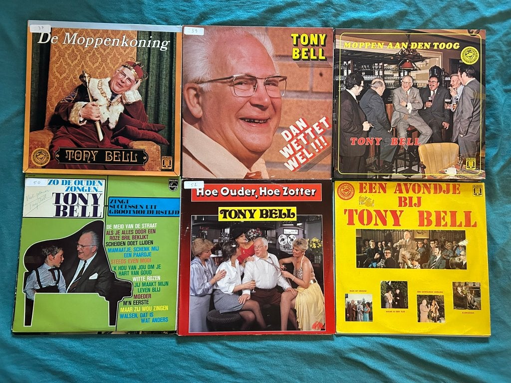 17 LP's Tony Bell (ook per stuk te koop), LP, Gebruikt, Cabaret of Kleinkunst, Ophalen of Verzenden