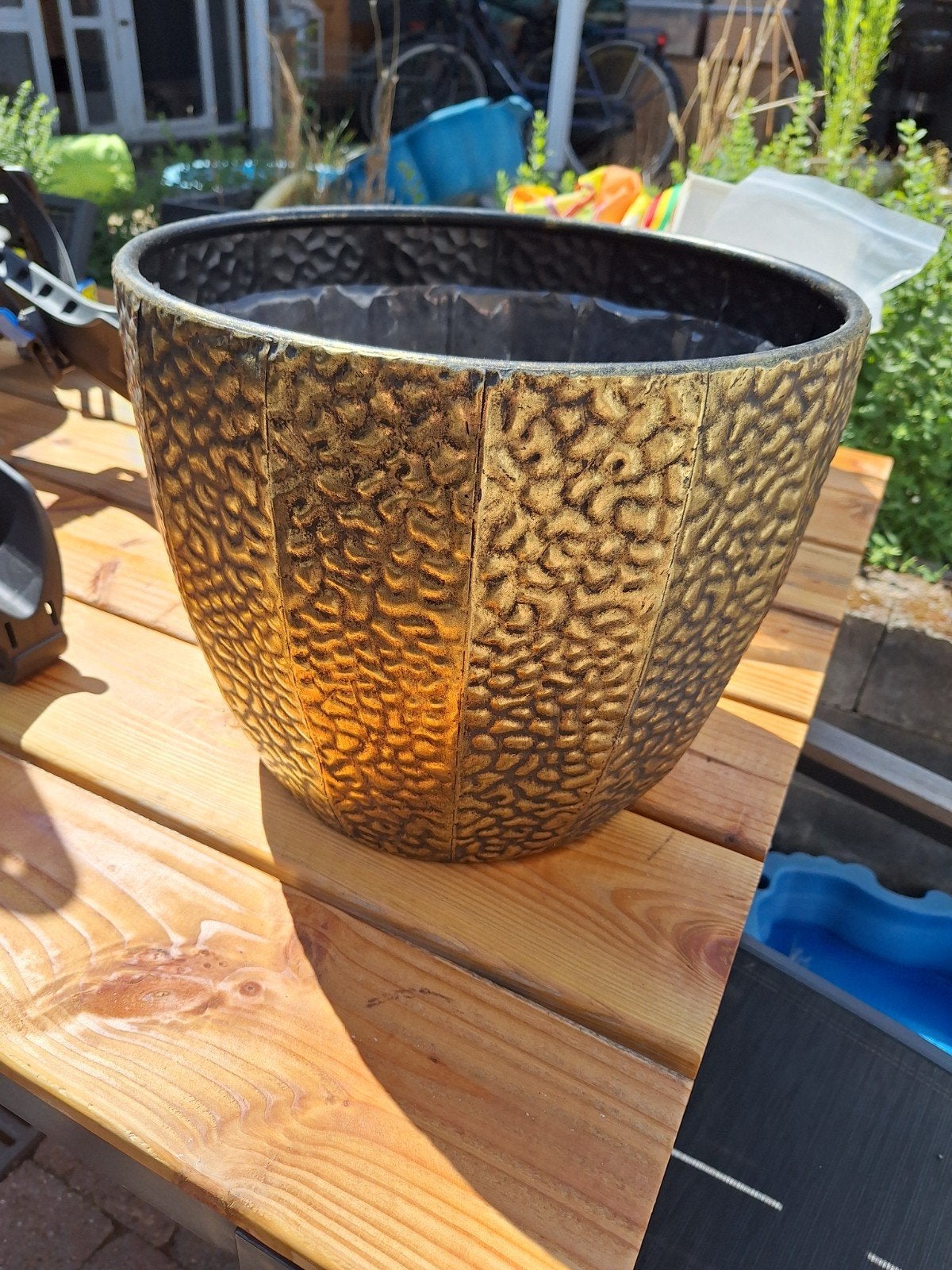 Bloempot, Tuin en Terras, Bloempotten, Rond, Binnen, Zo goed als nieuw, Minder dan 40 cm