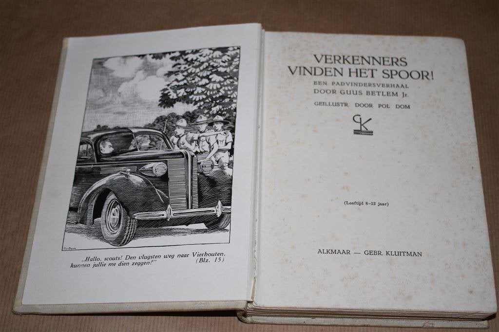 Verkenners vinden het spoor! Guus Betlem. Kluitman 1939., Boeken, Ophalen of Verzenden, Zo goed als nieuw