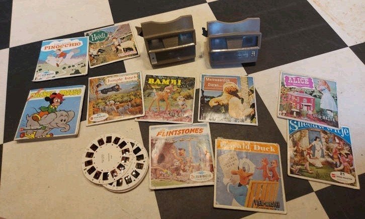 Vintage view master met schijfjes, Ophalen, Gebruikt