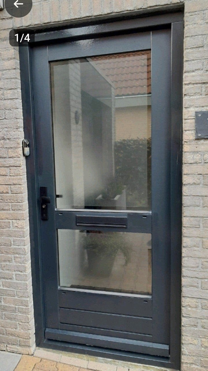 Nette massieve hardhouten voordeur, Ophalen, Gebruikt, 80 tot 100 cm, 200 tot 215 cm