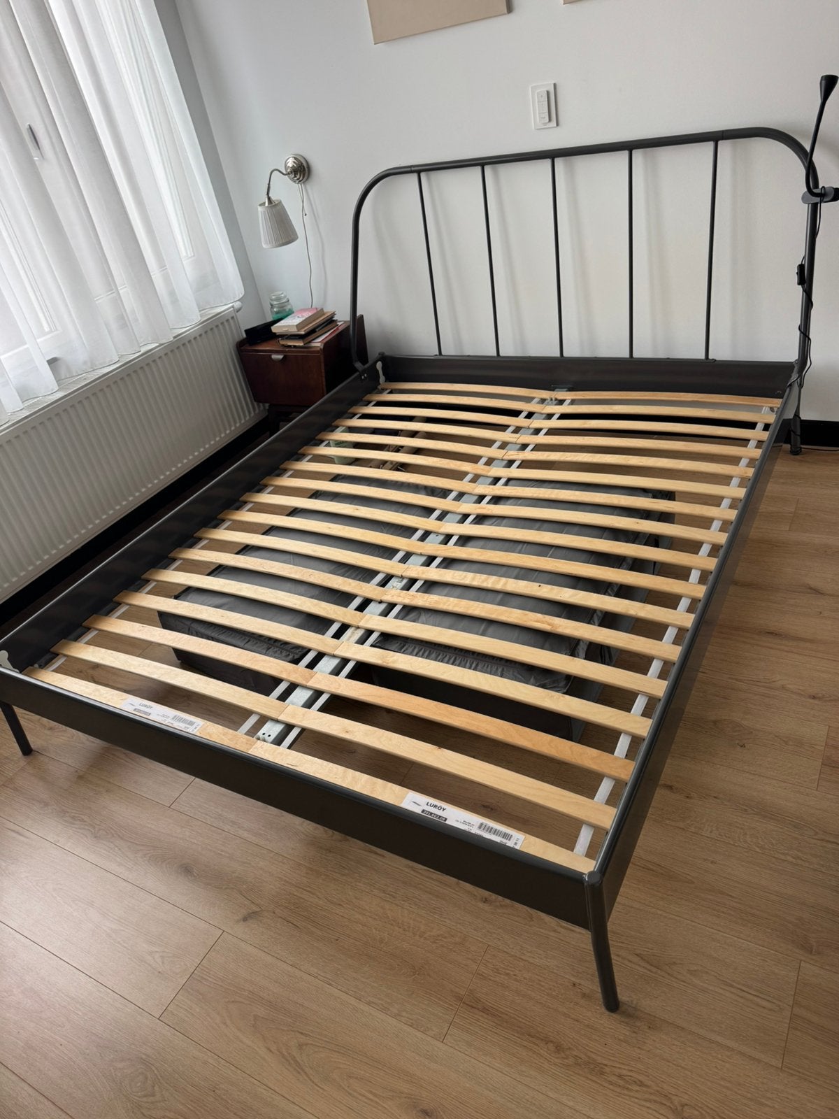 Bed kopardal 160x200 met lattenbodem, Huis en Inrichting, Ophalen, Gebruikt, Tweepersoons, 200 cm