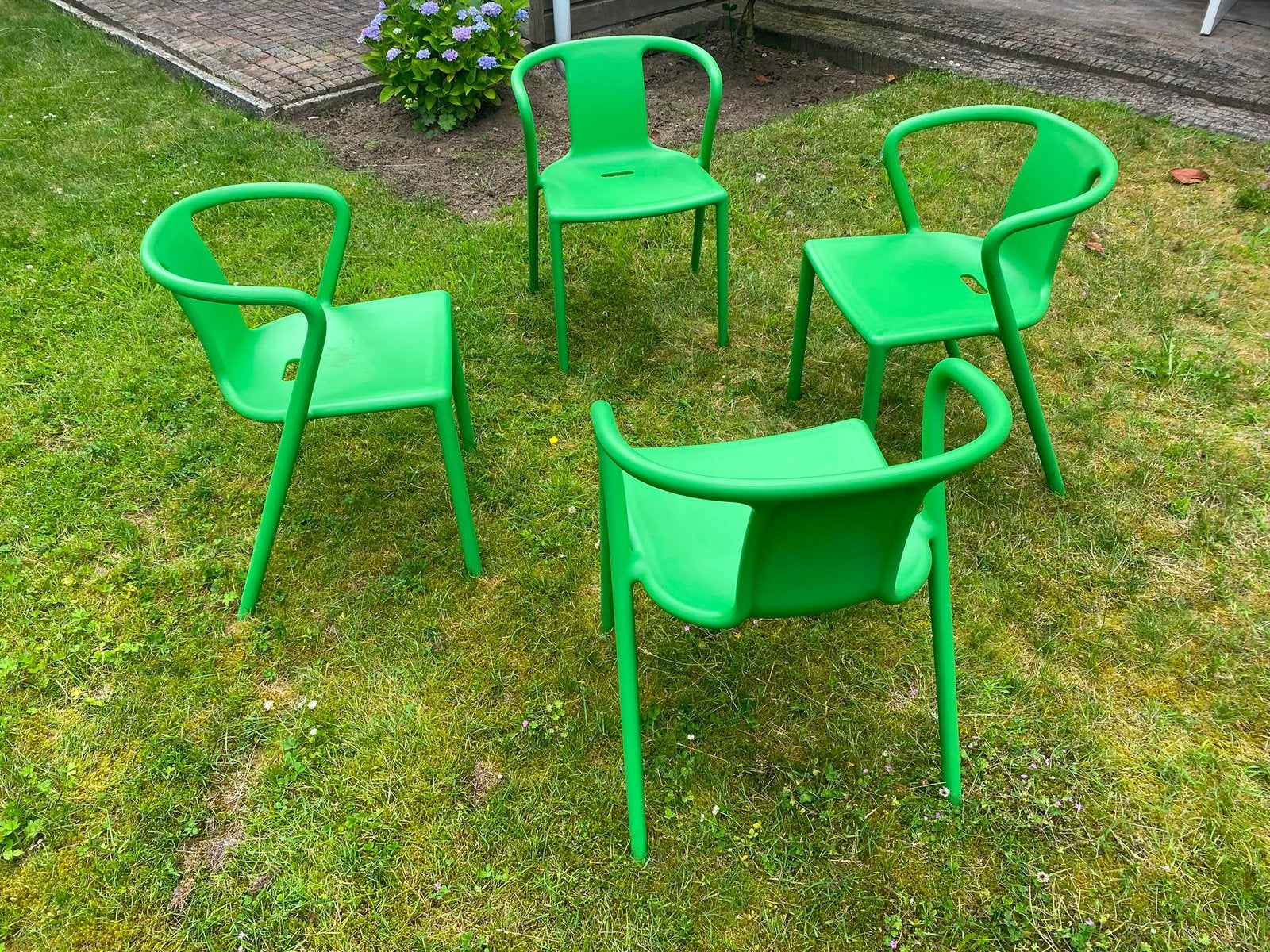 4 Magis Air-Armchair Design stoelen geschikt voor buiten, Ophalen, Zo goed als nieuw, Kunststof