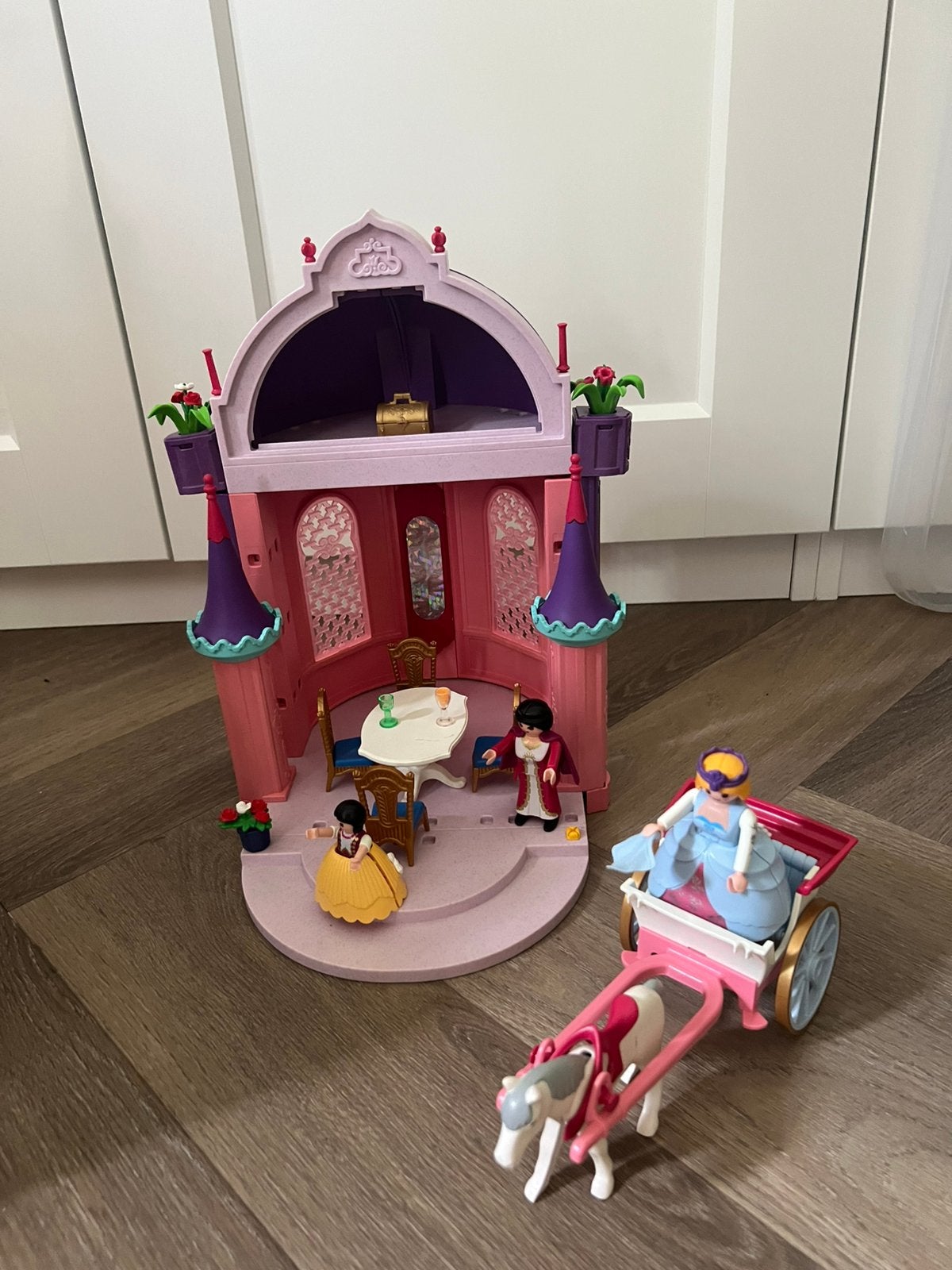 Playmobil prinsessen kasteel, koets, vijver, eenhoorn, Kinderen en Baby's, Speelgoed | Playmobil, Ophalen of Verzenden, Gebruikt