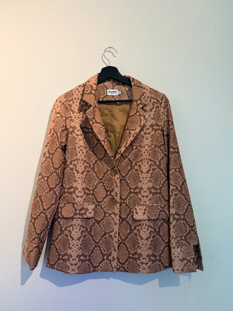 Blazer met snake print, NA-KD, Overige kleuren, Verzenden, Zo goed als nieuw