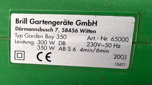 Freesmachine Brill, Ophalen, Gebruikt