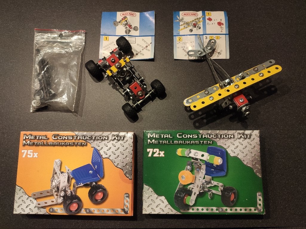 Vintage Meccano (2103 & 2303) + 2 Nieuwe Sets, Ophalen of Verzenden, Gebruikt