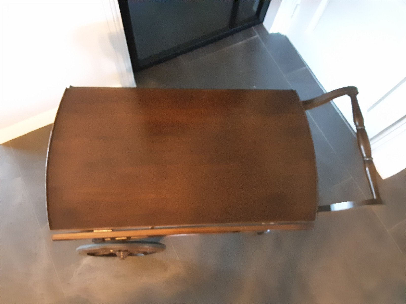 Antieke houten theewagen / serveerwagen, Antiek en Kunst, Ophalen