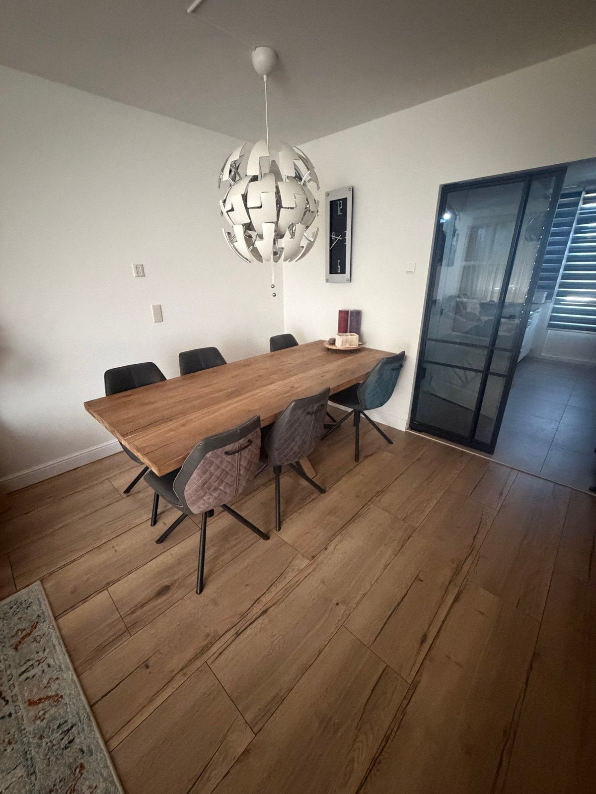 Eettafel stoelen 6x, Ophalen, Gebruikt, Grijs, Vijf, Zes of meer stoelen