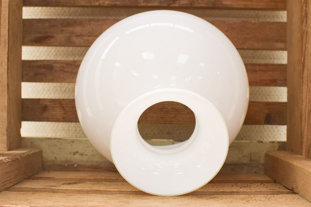 Opaline lampenkap 47705, Gebruikt, Wit, Rond, Ophalen of Verzenden