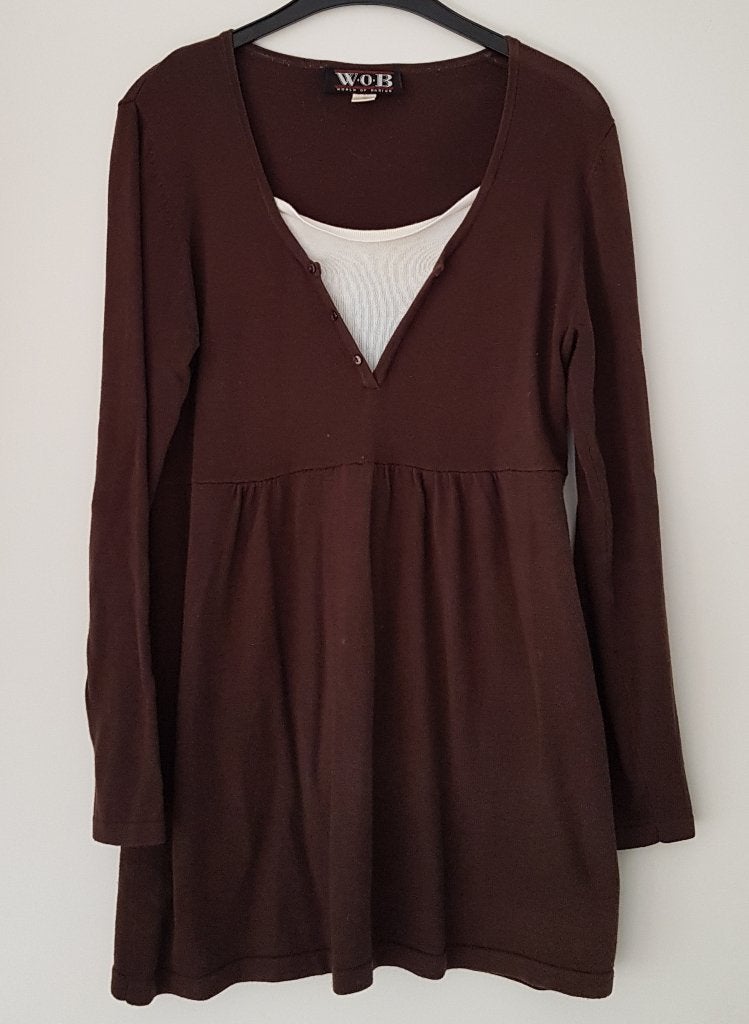 Bruine dames trui / tuniek maat 40/42  * a, Maat 38/40 (M), Bruin, Ophalen of Verzenden, Gedragen