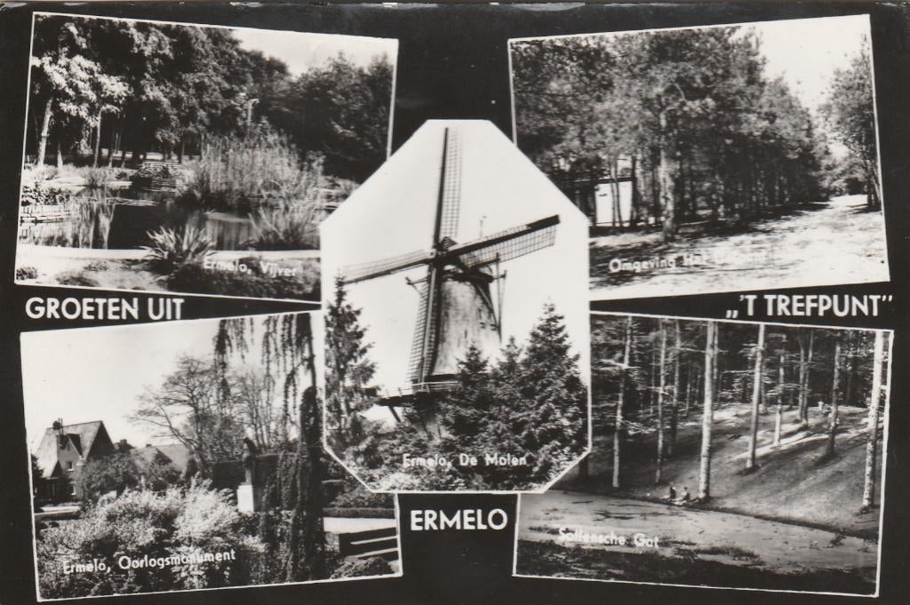 ERMELO Recreatiecentrum, 't Trefpunt Molen en Gezichten, Verzenden, 1960 tot 1980, Gelopen, Gelderland