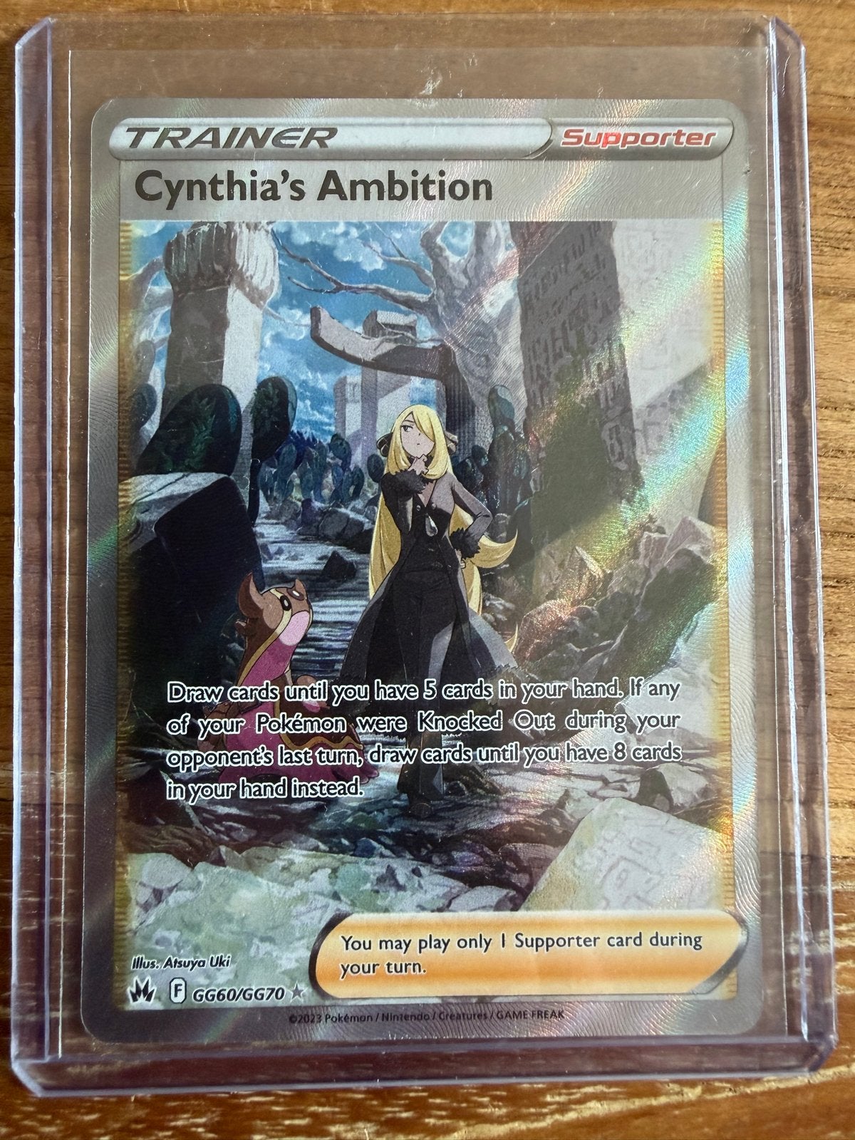 Cynthia's Ambition Trainer Supporter Pokémon Kaart, Verzenden, Zo goed als nieuw, Losse kaart