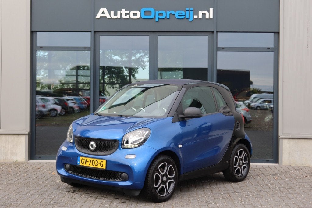 Smart FORTWO 1.0 Pure Airco, LIM, LM-Velgen, Cruise/LIM, Auto's, Achterwielaandrijving, Gebruikt, Euro 6, Blauw