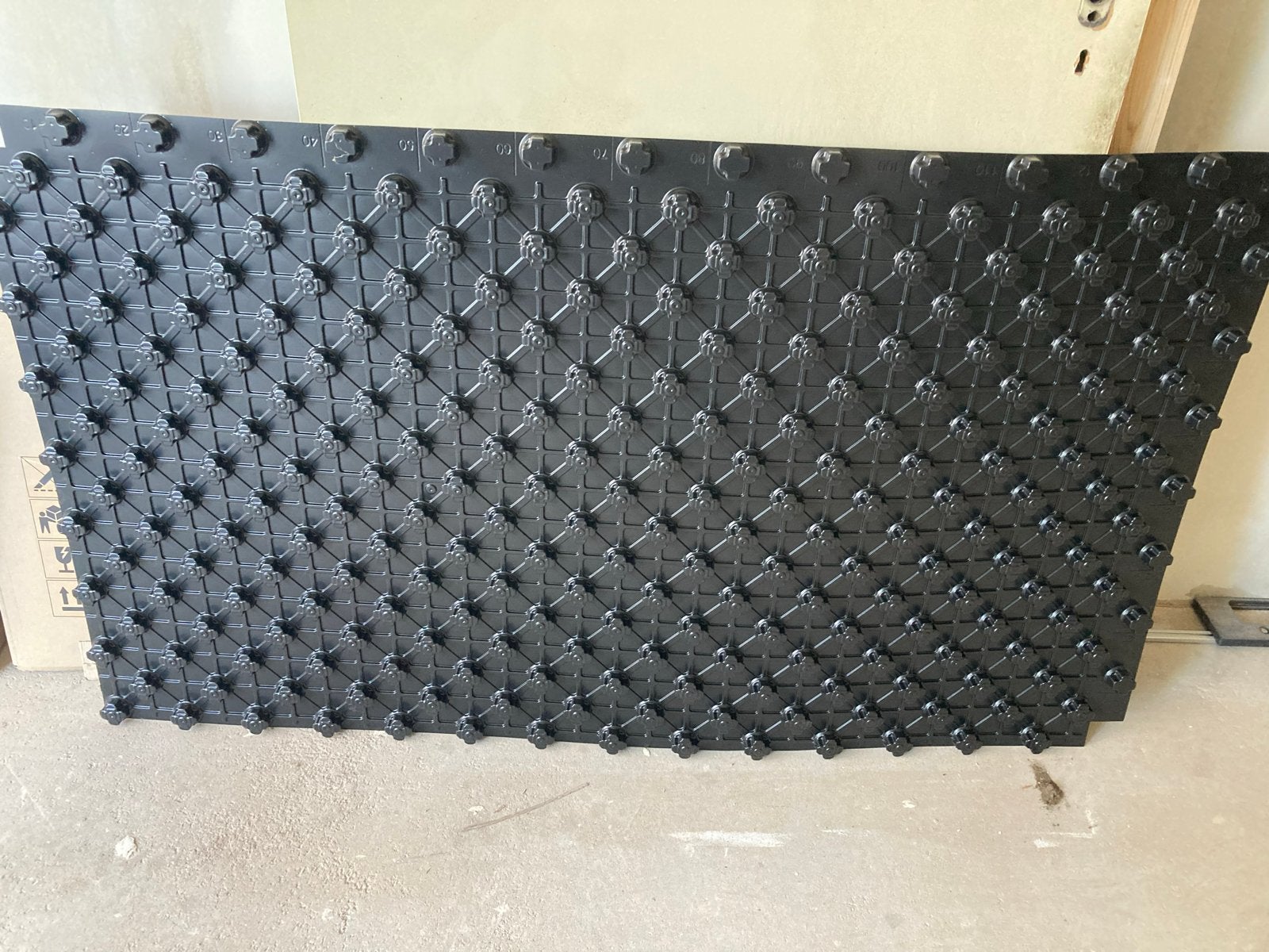 Vloerverwarming noppenplaat 20mm zonder isolatie + buizen, Ophalen, Minder dan 30 cm, Overige typen, Nieuw