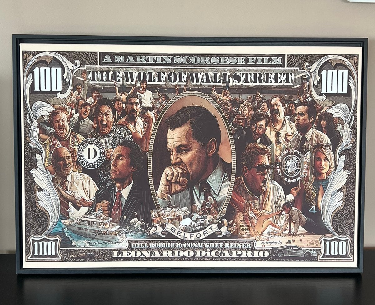 Wallfield Canvas Belfort Dollar 60x90 – zwarte lijst, Huis en Inrichting, Woonaccessoires | Schilderijen, Tekeningen en Foto's