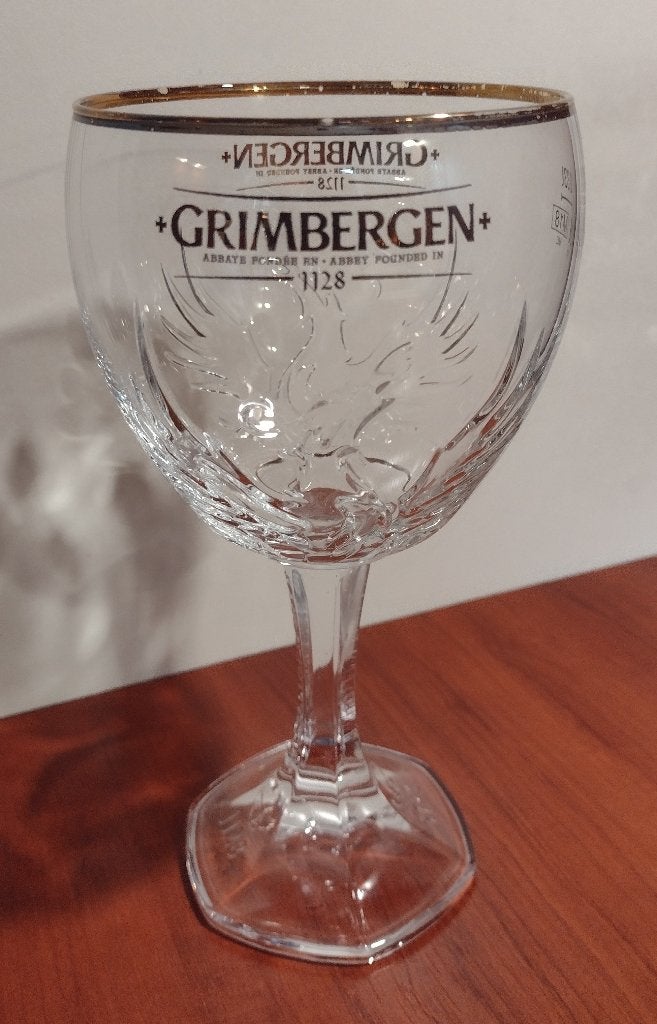 Grimbergen Glas 33cl M18. (C), Ophalen of Verzenden, Gebruikt, Glas of Glazen, Overige merken
