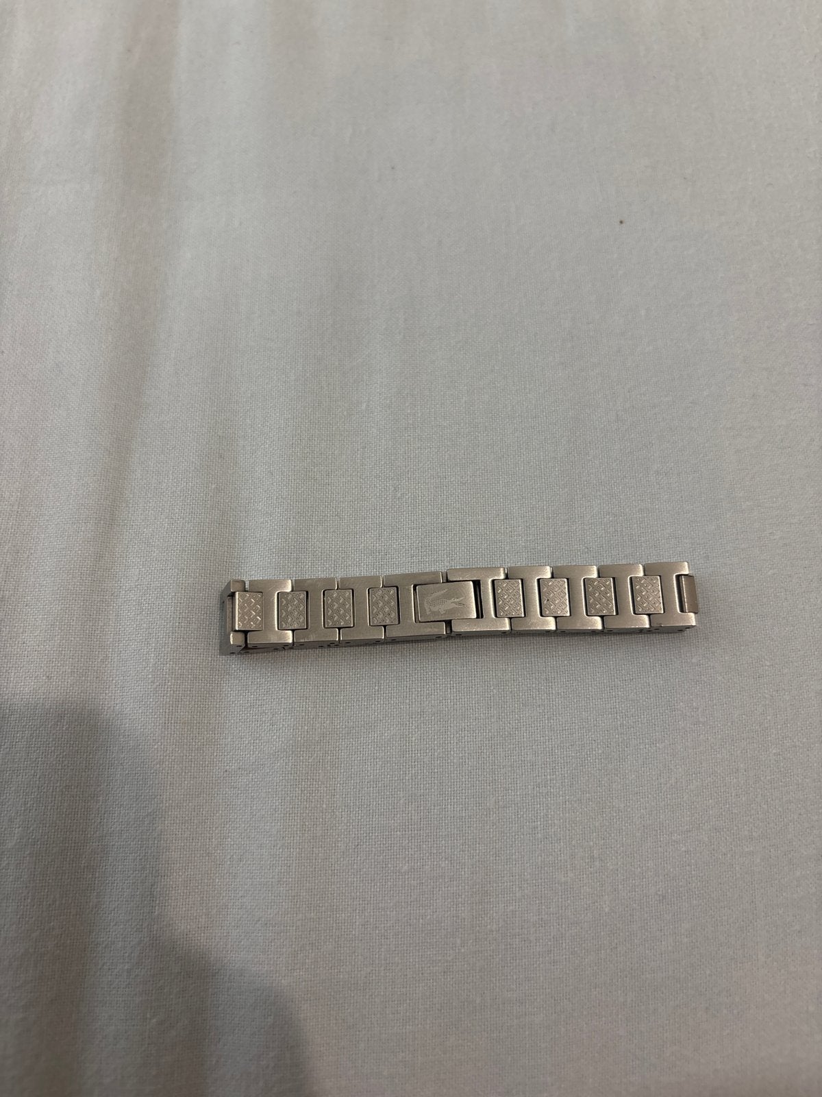 Lacoste heren armband zilverkleurig, Ophalen, Zo goed als nieuw, Zilver, Staal