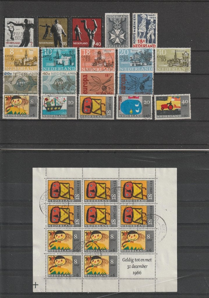 Nederland - jaargang 1965 gestempeld, compleet., Ophalen of Verzenden, Na 1940, Gestempeld