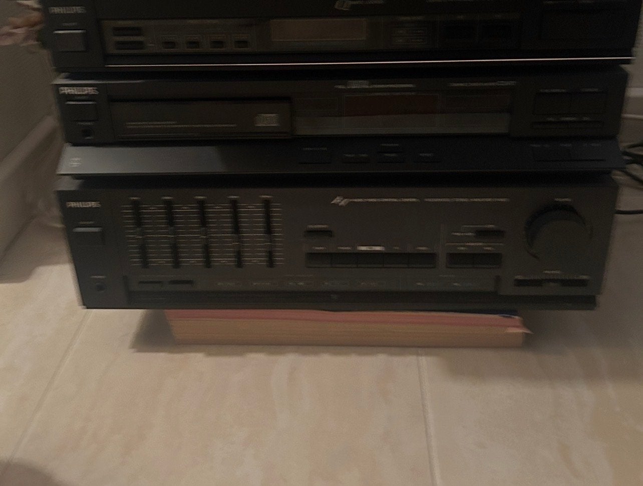 Philips Stereo Installatie - Vintage Audio Set met boxen, Ophalen, Philips, Gebruikt, Cassettedeck