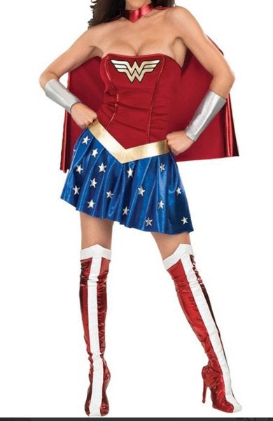 Nieuw de luxe 7 dlg Wonder Woman mt M, Ophalen of Verzenden, Nieuw, Maat 38/40 (M), Carnaval
