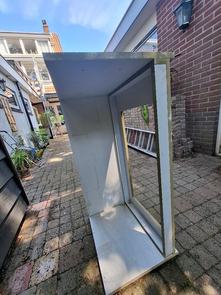 Witte MDF ombouw voor afzuigkap, Ophalen, Zo goed als nieuw, Vrijstaand, Onderbouw afzuigkap