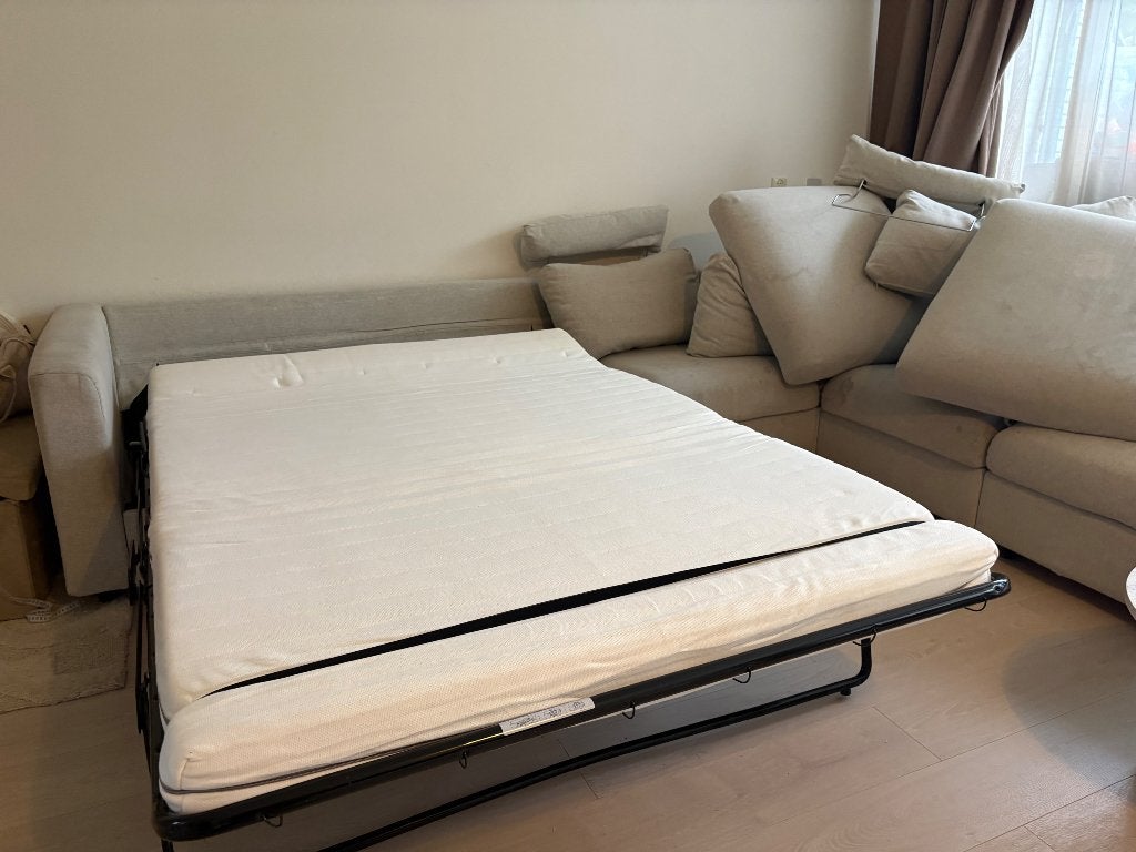 Foto 9 van IKEA VIMLE hoek-slaapbank beige – 5/6-zits met opbergruimte