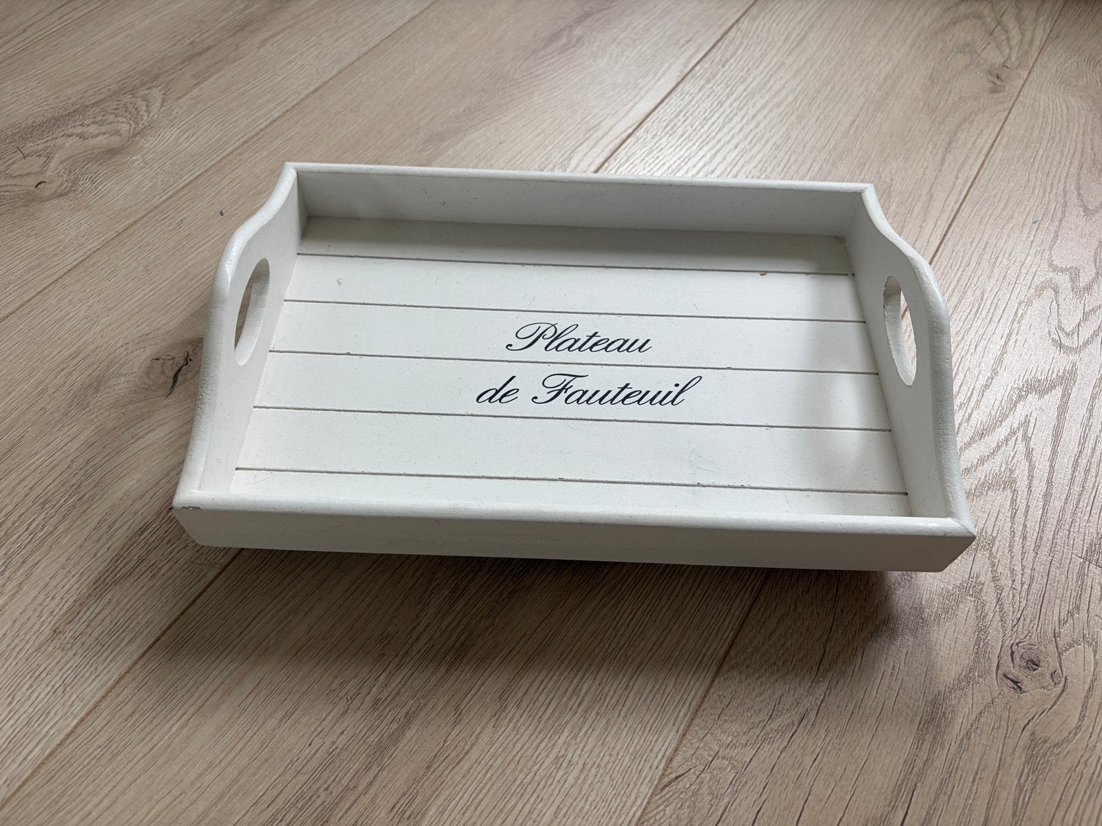 Dienblad voor op de bank over de leuning, Ophalen of Verzenden, Zo goed als nieuw, Rechthoekig, Hout