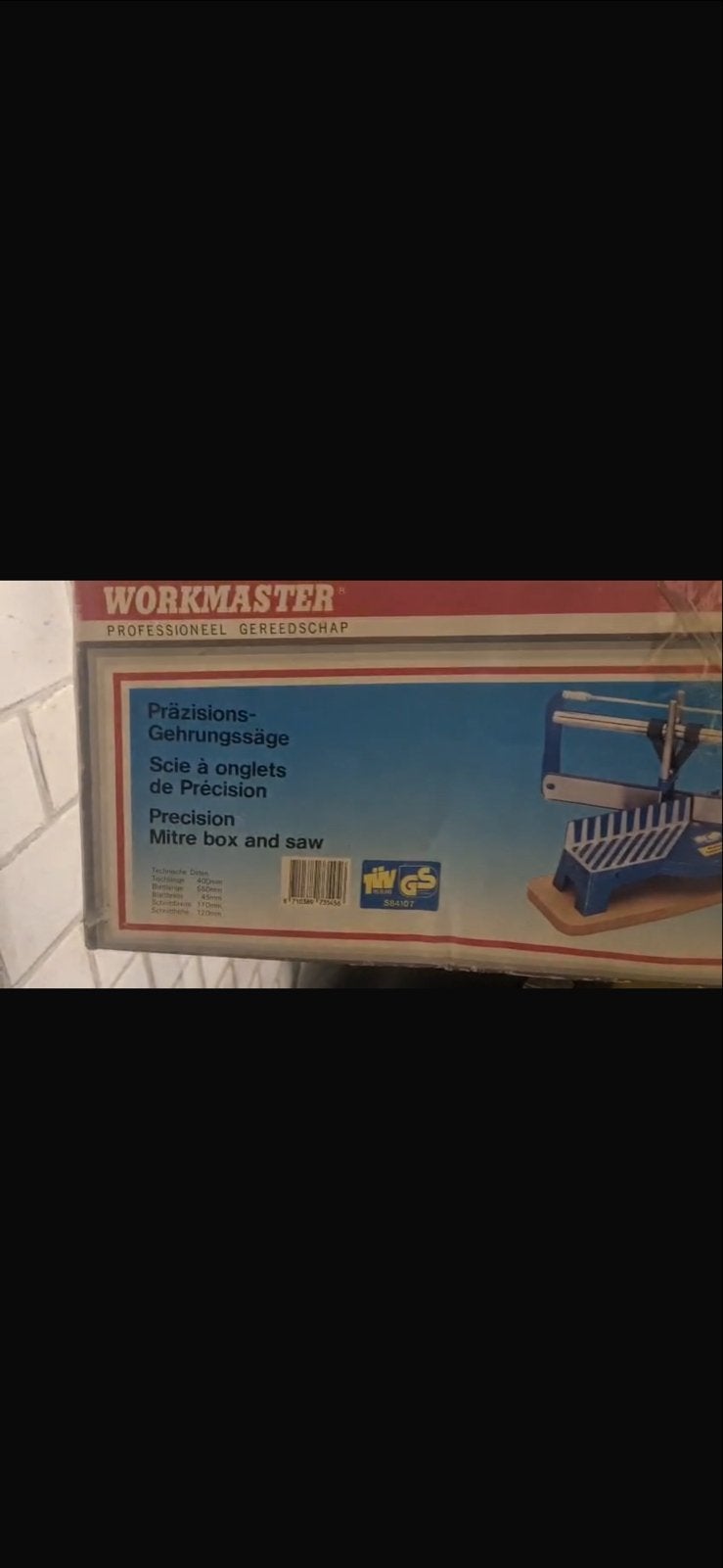 Workmaster Precisie Verstekbak en Zaag, Doe-het-zelf en Verbouw, Ophalen of Verzenden, Nieuw, Afkortzaag